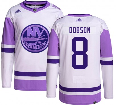 Men's Authentic New York Islanders Noah Dobson Adidas Hockey Fights Cancer Jersey