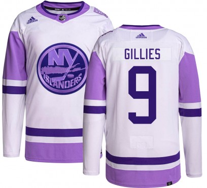 Men's Authentic New York Islanders Clark Gillies Adidas Hockey Fights Cancer Jersey