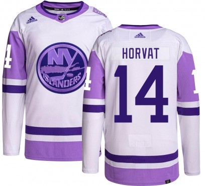 Men's Authentic New York Islanders Bo Horvat Adidas Hockey Fights Cancer Jersey