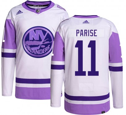 Men's Authentic New York Islanders Zach Parise Adidas Hockey Fights Cancer Jersey