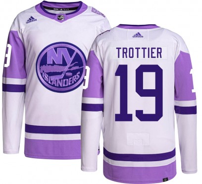 Men's Authentic New York Islanders Bryan Trottier Adidas Hockey Fights Cancer Jersey