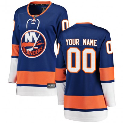 Women's Breakaway New York Islanders Custom Fanatics Branded Custom Home Jersey - Blue