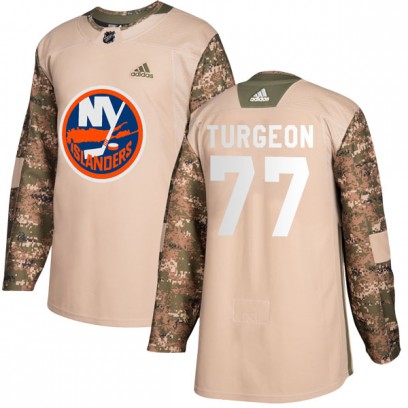 Men's Authentic New York Islanders Pierre Turgeon Adidas Veterans Day Practice Jersey - Camo