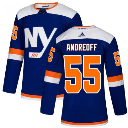 Men's Authentic New York Islanders Andy Andreoff Adidas Alternate Jersey - Blue
