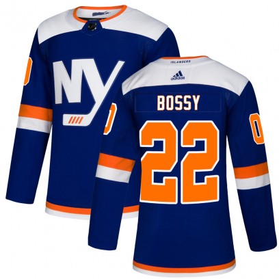 Men's Authentic New York Islanders Mike Bossy Adidas Alternate Jersey - Blue
