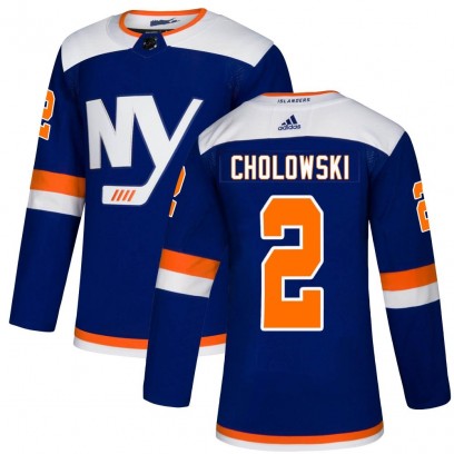 Men's Authentic New York Islanders Dennis Cholowski Adidas Alternate Jersey - Blue