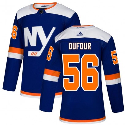 Men's Authentic New York Islanders William Dufour Adidas Alternate Jersey - Blue