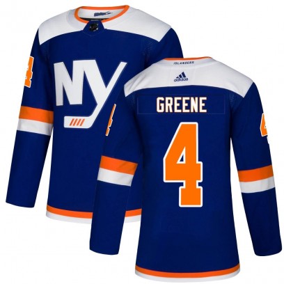 Men's Authentic New York Islanders Andy Greene Adidas Alternate Jersey - Blue
