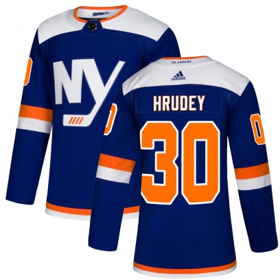 Men's Authentic New York Islanders Kelly Hrudey Adidas Alternate Jersey - Blue