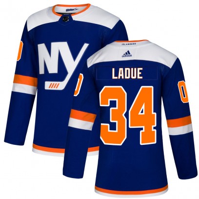Men's Authentic New York Islanders Paul LaDue Adidas Alternate Jersey - Blue