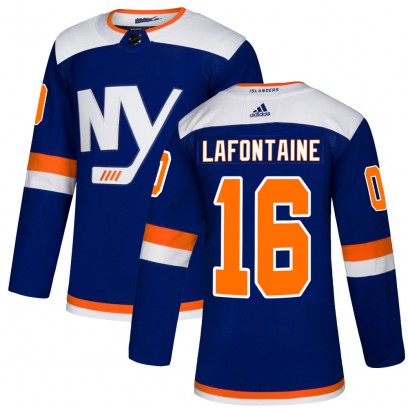 Men's Authentic New York Islanders Pat LaFontaine Adidas Alternate Jersey - Blue