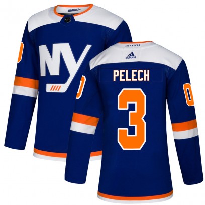 Men's Authentic New York Islanders Adam Pelech Adidas Alternate Jersey - Blue