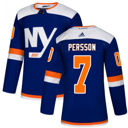 Men's Authentic New York Islanders Stefan Persson Adidas Alternate Jersey - Blue