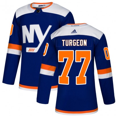 Men's Authentic New York Islanders Pierre Turgeon Adidas Alternate Jersey - Blue