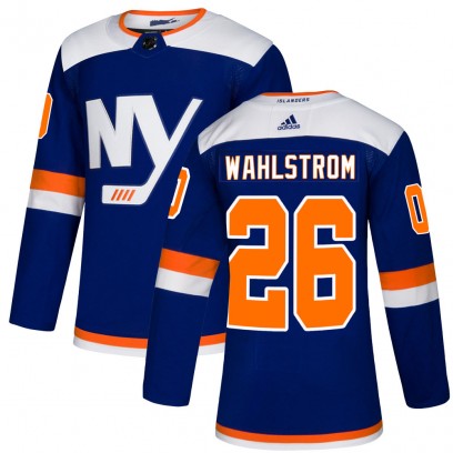 Men's Authentic New York Islanders Oliver Wahlstrom Adidas Alternate Jersey - Blue