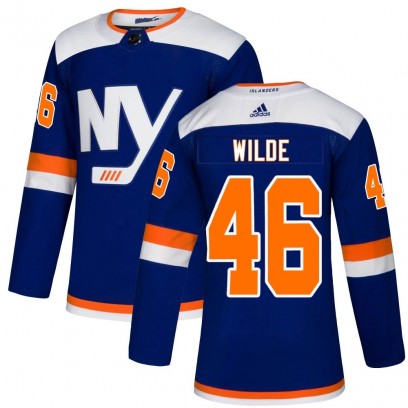 Men's Authentic New York Islanders Bode Wilde Adidas Alternate Jersey - Blue