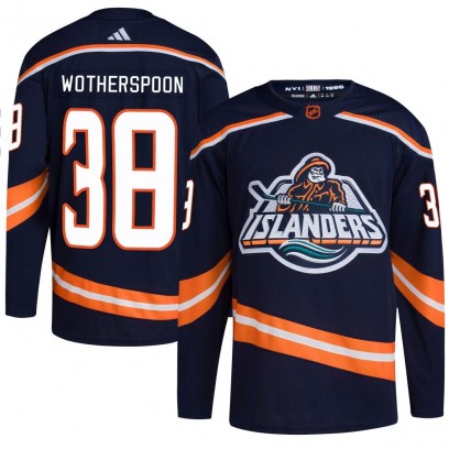 Men's Authentic New York Islanders Parker Wotherspoon Adidas Reverse Retro 2.0 Jersey - Navy