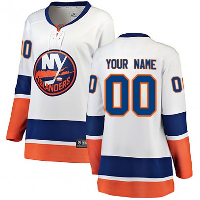 Women's Breakaway New York Islanders Custom Fanatics Branded Custom Away Jersey - White