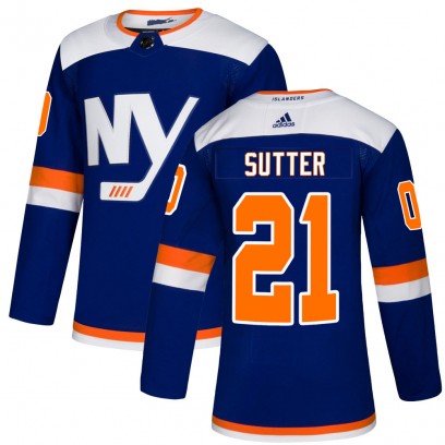 Youth Authentic New York Islanders Brent Sutter Adidas Alternate Jersey - Blue