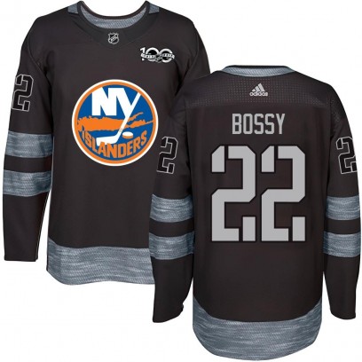 Men's Authentic New York Islanders Mike Bossy 1917-2017 100th Anniversary Jersey - Black