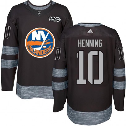 Men's Authentic New York Islanders Lorne Henning 1917-2017 100th Anniversary Jersey - Black