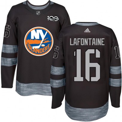 Men's Authentic New York Islanders Pat LaFontaine 1917-2017 100th Anniversary Jersey - Black