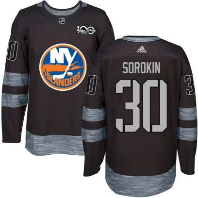 Men's Authentic New York Islanders Ilya Sorokin 1917-2017 100th Anniversary Jersey - Black