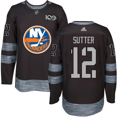 Men's Authentic New York Islanders Duane Sutter 1917-2017 100th Anniversary Jersey - Black