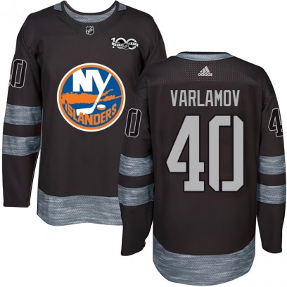 Men's Authentic New York Islanders Semyon Varlamov 1917-2017 100th Anniversary Jersey - Black