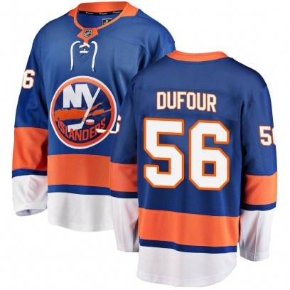 Youth Breakaway New York Islanders William Dufour Fanatics Branded Home Jersey - Blue