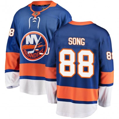 Youth Breakaway New York Islanders Andong Song Fanatics Branded Home Jersey - Blue