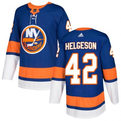 Men's Authentic New York Islanders Seth Helgeson Adidas Home Jersey - Royal