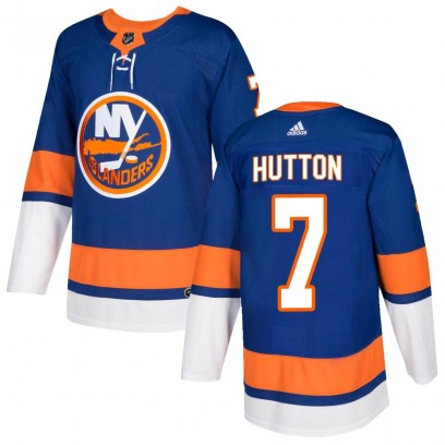 Men's Authentic New York Islanders Grant Hutton Adidas Home Jersey - Royal