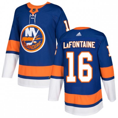 Men's Authentic New York Islanders Pat LaFontaine Adidas Home Jersey - Royal
