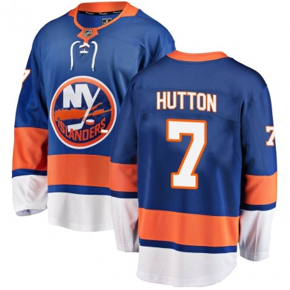 Men's Breakaway New York Islanders Grant Hutton Fanatics Branded Home Jersey - Blue