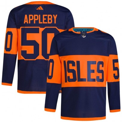 Men's Authentic New York Islanders Kenneth Appleby Adidas 2024 Stadium Series Primegreen Jersey - Navy