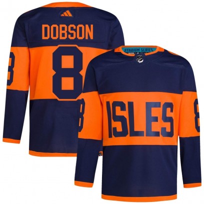 Men's Authentic New York Islanders Noah Dobson Adidas 2024 Stadium Series Primegreen Jersey - Navy