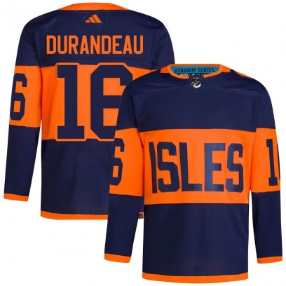 Men's Authentic New York Islanders Arnaud Durandeau Adidas 2024 Stadium Series Primegreen Jersey - Navy