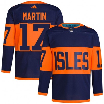 Men's Authentic New York Islanders Matt Martin Adidas 2024 Stadium Series Primegreen Jersey - Navy