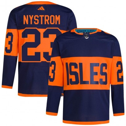 Men's Authentic New York Islanders Bob Nystrom Adidas 2024 Stadium Series Primegreen Jersey - Navy