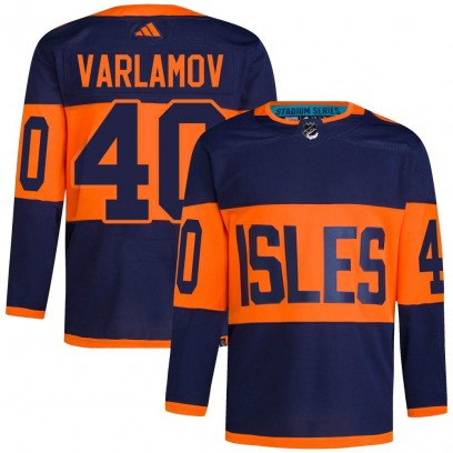 Men's Authentic New York Islanders Semyon Varlamov Adidas 2024 Stadium Series Primegreen Jersey - Navy