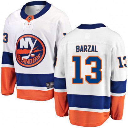 Men's Breakaway New York Islanders Mathew Barzal Fanatics Branded Away Jersey - White