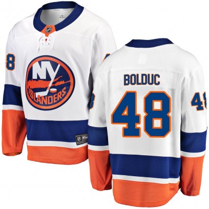 Men's Breakaway New York Islanders Samuel Bolduc Fanatics Branded Away Jersey - White