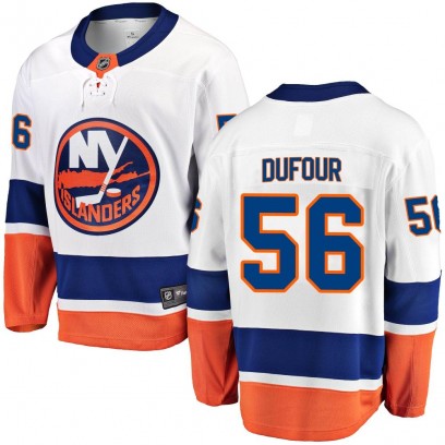 Men's Breakaway New York Islanders William Dufour Fanatics Branded Away Jersey - White