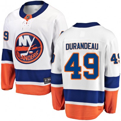 Men's Breakaway New York Islanders Arnaud Durandeau Fanatics Branded Away Jersey - White