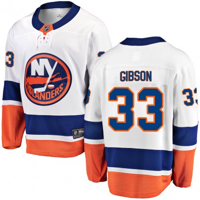 Men's Breakaway New York Islanders Christopher Gibson Fanatics Branded ized Away Jersey - White
