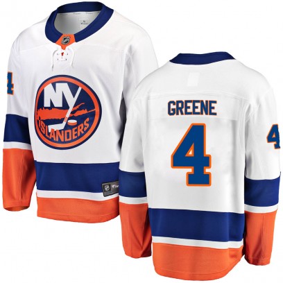 Men's Breakaway New York Islanders Andy Greene Fanatics Branded ized Away Jersey - White