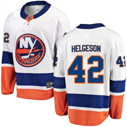 Men's Breakaway New York Islanders Seth Helgeson Fanatics Branded Away Jersey - White