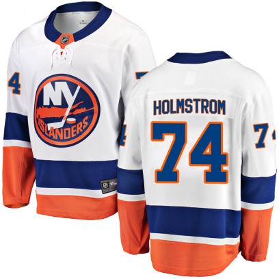 Men's Breakaway New York Islanders Simon Holmstrom Fanatics Branded Away Jersey - White