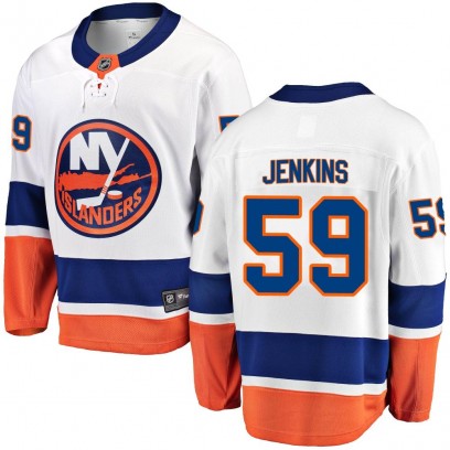 Men's Breakaway New York Islanders Blade Jenkins Fanatics Branded Away Jersey - White